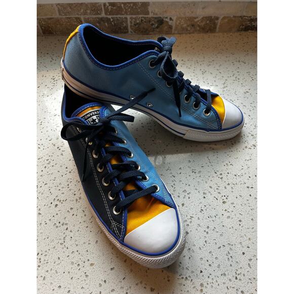 Blue and Gold Custom Converse All Star Shoes Mens 10.5 - Picture 1 of 7